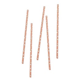 CLUB GREEN 20 Rose Gold DOT Paper Straws, 1.5 x 20 x 7 cm
