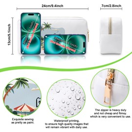 Beach Gifts for Women Makeup Bag for Beach Lover Trip Vacation Cosmetic Bag Girls Weekend Getaway Gift for Daughter Friend Friendship Present Travel Pouch Graduation Christmas Birthday Present