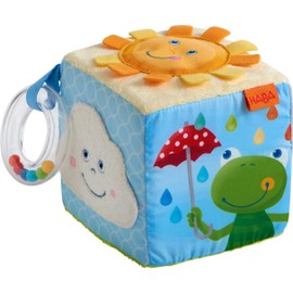 HABA 306030 Rainbow World Play Cube, Multifunctional Toy from 6 Months, Colourful