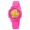 findtime Women's Digital Watch Waterproof Watch with Soft Rubber Strap