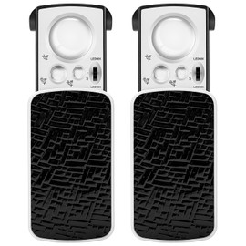 VIVOSUN 2-Pack Jewelry Loupe, Slide-Out Magnifier, 30X/60X/90X LED Lighted Eye Loupe with UV Light for Jewelry, Diamonds, Gems, Coins, Stamps, and Rocks, Black