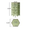 Galore 14\" Green Side Table with Unique Sunburst Cut out