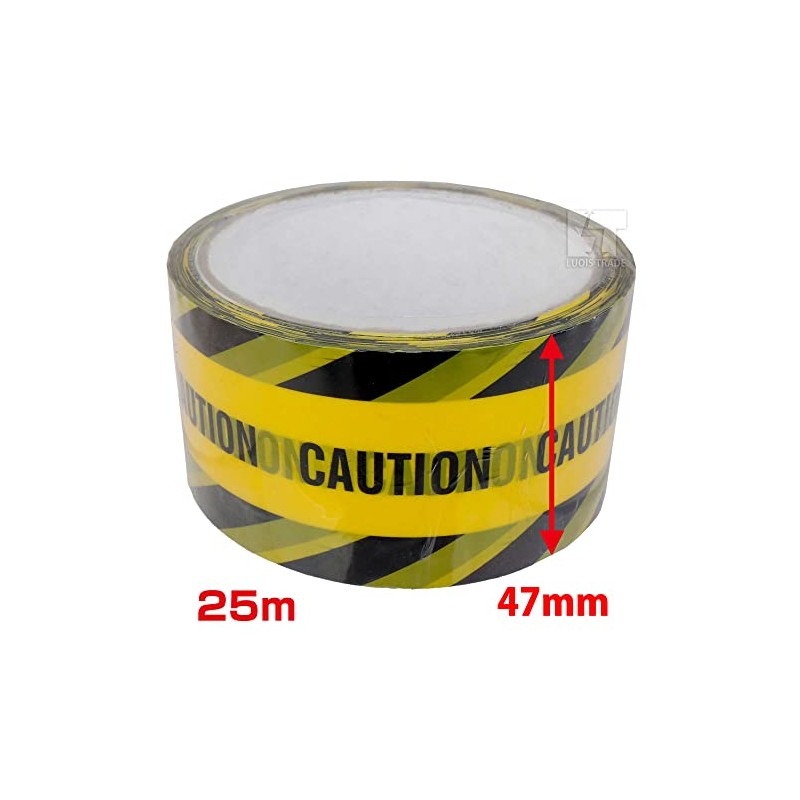 Caution Color Packing Tape Barricade Tape (CAUTION) Width 1.8 inches