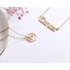 Aimber 18K Gold Plated Hexagon Initial Necklace 12 Zodiac Sign