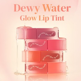 MQNY(MACQUEEN NEWYORK Dewy Water Glow Lip Tint 3.5g (#06 Juicy Pink, Pink Coral)