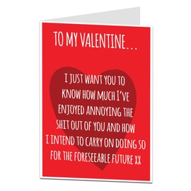 Funny Valentines Cards Alternative Funny Theme Hilarious For Husband Wife Boyfriend & Girlfriend
