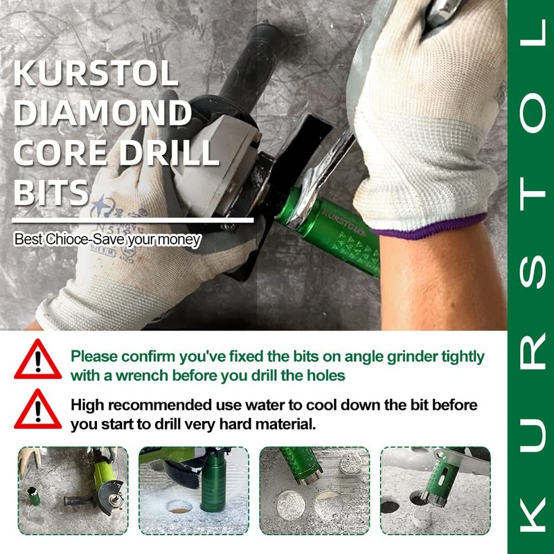 KURSTOL Diamond Core Drill Bits - 1-1/4 Inch with 58-11