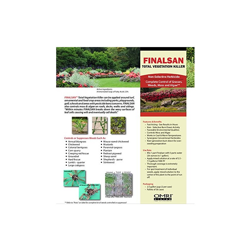 Finalsan Organic Herbicide Total Vegetation and Weed Killer Concentrate Roundup