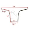 XFMT Chrome 16" Rise Ape Hangers Bars 1-1/4" Handlebars For