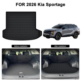 MJBYMAT Cargo Mat for 2026 KIA Sportage,TPE All Weather Protection Car Trunk Mat Cargo Liner Accessories - Black
