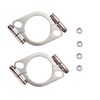 Jxsaboorle 2 Sets 2-1/2 Inch Split Exhaust Flange Repair Kit,2