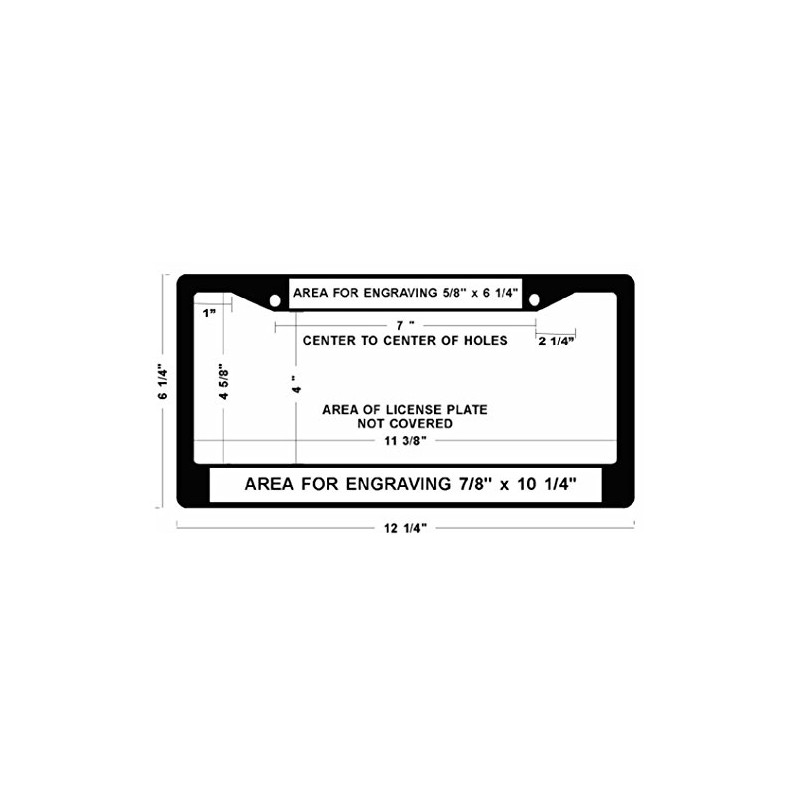 AlphaNumeric Engravers Personalize Your Own License Plate Frame ON LINE