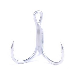 FOLANDO 20 PCS Triple Fishing Hooks, Strong Large Format Fishing Hooks Sea Fishing Saltwater Treble Hooks for sea fish 4#