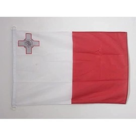 Malta Flag 2' x 3' for outdoor - Maltese flags 90 x 60 cm - Banner 2x3 ft Knitted Polyester with rings - AZ FLAG