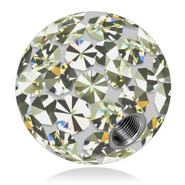 Soul-Cats® Piercing Ball, Screw-On Replacement Ball - Crystal Gel Epoxy Ferido - Many Sizes