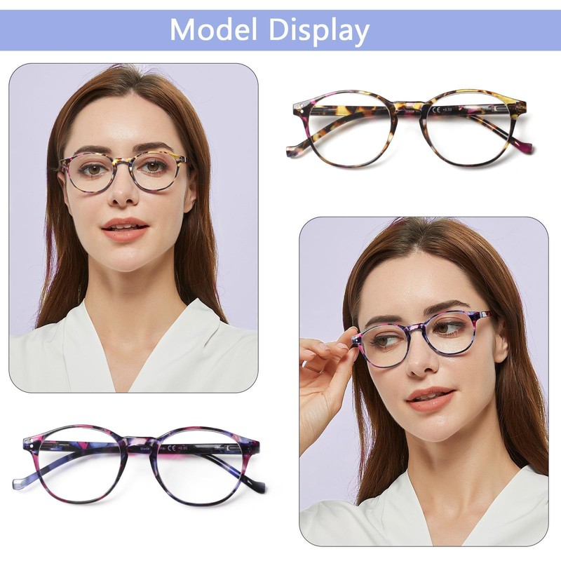 NORPERWIS 5 Pairs Reading Glasses - Standard Fit Spring Hinge