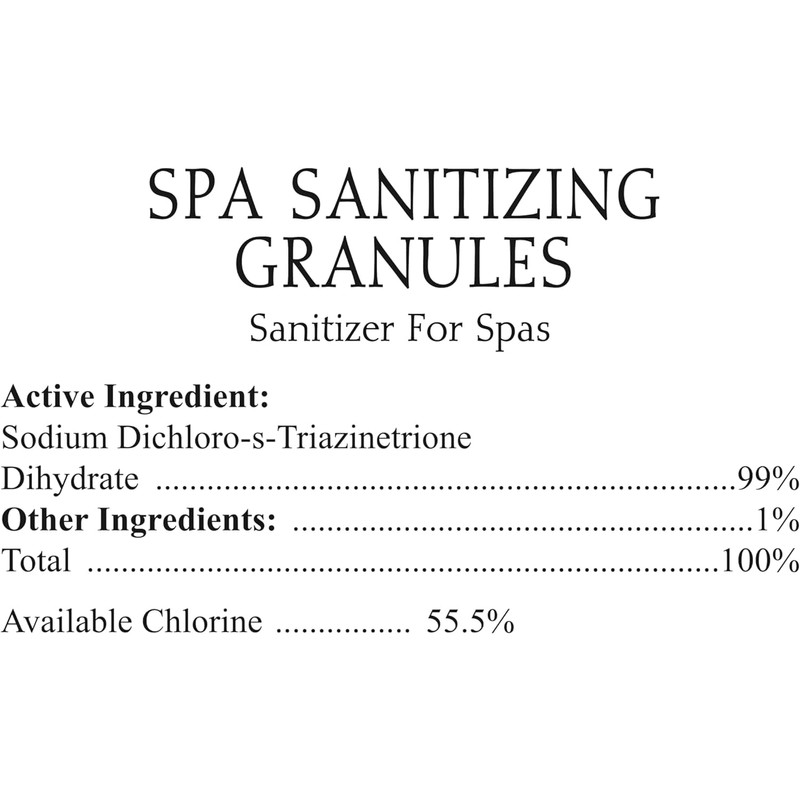 SpaChoice 5-Pounds Premium Spa Sanitizing Granules, Spa Chlorine Granules for