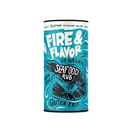 Fire & Flavor All Natural Seafood Rub, Lemon, Bell Pepper, & Herb Seasoning Blend, 9.5oz
