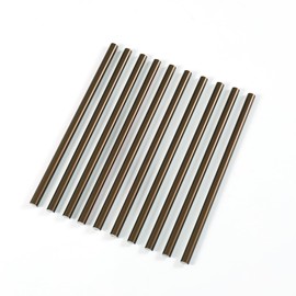 Tilingview 10-Pcs Peel and Stick Tile Edge Trim, 12 Inch Self-Adhesive Decorative Pencil Tile, PVC Molding Trim for Backsplash (Bronzer)