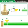 Brass Pipe Adapter, 6 Pieces 12 mm Barb x 3/4