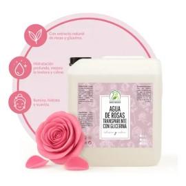 Agua De Rosas Con Glicerina Transparente 5 Litros