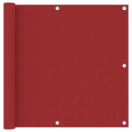 vidaXL Balcony Privacy Screen Canopy Patio Wind Protection Sun Protection Balcony Cover Balcony Cladding Red 90 x 300 cm Oxford Fabric
