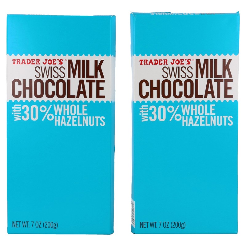 Trader Joe's Swiss Milk Chocolate Bar with 30% Whole Hazelnuts