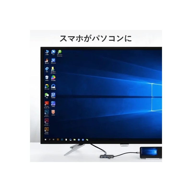 VENTION 0.15M Gray HDMI USB Type C Docking Station