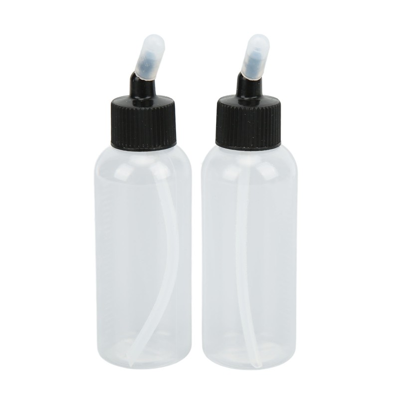 10Pcs Hair Oil Bottle 60ml Leakproof High Temperature Resistant Transparent