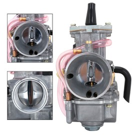 JFG RACING Motorcycle Carburettor, 24 mm Carburettor Choke Cable Intake Manifold Carburettor for 90cc 100cc 110cc 125cc ATV Quad Pit Bike Dirt Bike