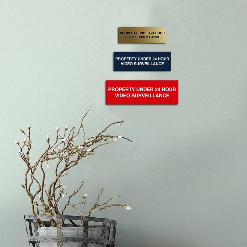 Signs ByLITA Basic Property 24 Hour Video Under Surveillance Sign