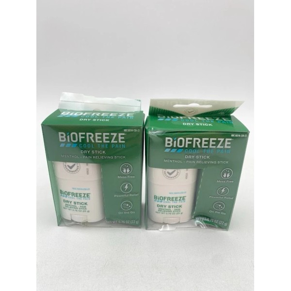 BioFREEZE Pain Relieving stick 22 g - Lot of 2