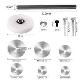 Inside Pipe Cutter for PVC Pipe with Adjustable Depth Gauge Guide, 6pcs HSS Saw Tooth Blades and 3/8'' Hex Key Shaft Plumbing Tools Internal Plastic ABS Pipe Cutter Set