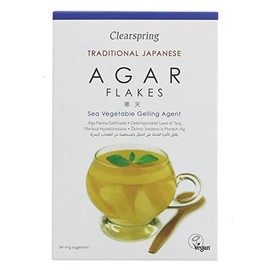 Clearspring Agar-Agar Flakes Gelling Agent 28g (Pack of 8)