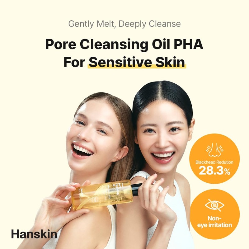 Hanskin Pore Cleansing Oil, Oil Cleanser for Face, Makeup Blackhead