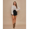 Aoudery Flowy Shorts for Women Casual Boho Ruffle Tiered Skorts