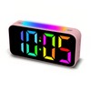 Lancoon Color Digital Clock with Snooze Function RGB Large Display