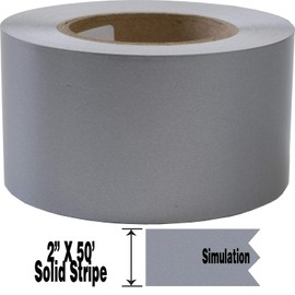 Universal Premium Two Inch Solid Stripe Auto Truck Customizing - TFX 0132060-2" x 50' - 060 - Pewter Metallic