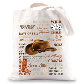 MYSOMY Country Lyric Tote Bag Country Music Gifts Country Singer Shoulder Bag Country Singer Merchandise (BOYS OF FALL uk)