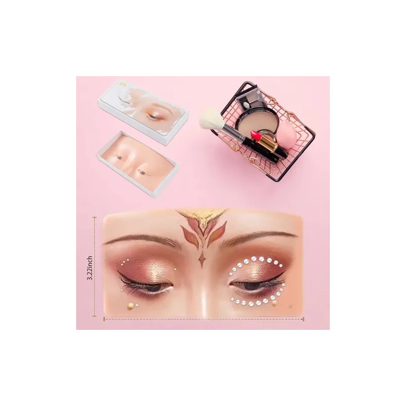 Tabla Mascarilla Práctica Maquillaje Silicona Modelo Ojos F