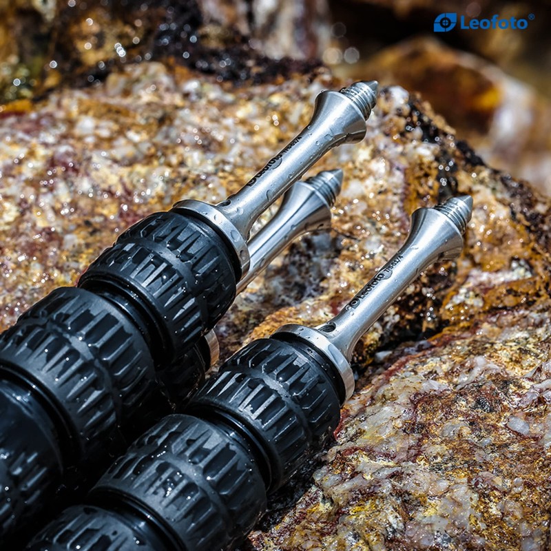 LEOFOTO Tripod Base Long Spikes with Rubber Caps TFS S1/4