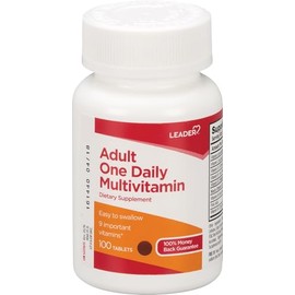 Leader One Daily Multivitamin Tablets 100 Ct. Essential Nutrients for Adults