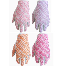 Divot Diva 4 Ladies Cabretta Leather Tan Through Sun Golf Gloves (Small)