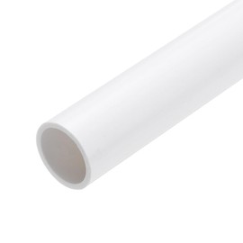 sourcing map 1 Inch PVC Rigid Tube Round Pipe Tubing Hardware Tubing 22.2mm ID 25mm OD 9" Length White High Impact for Water Pipe, Crafts, Cable Sleeve
