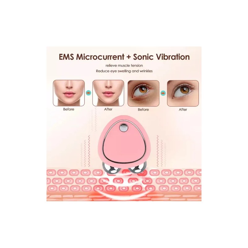 Tonificador facial microcorrientes + gel conductor 3×20 ml blanco, reafirma