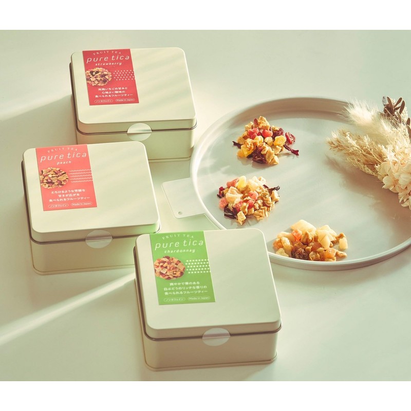 Pure Tica Edible Fruit Tea, Set of 2, Strawberry x