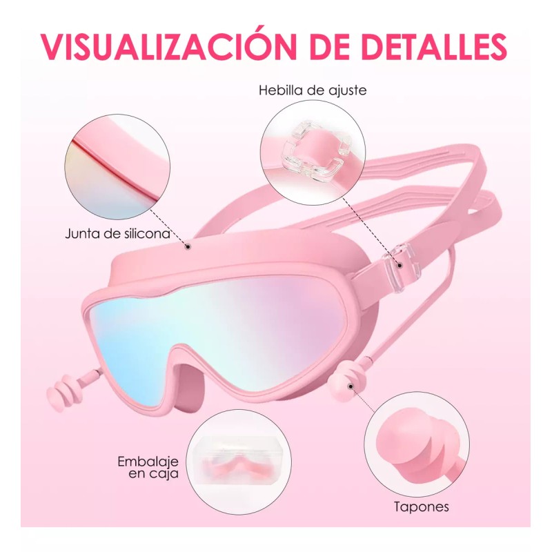 Retolit Gafas Goggles Natación Para Niños Antivaho Protección 6 En