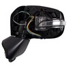 TRQ Driver Side Heated Power Mirror Smooth Black Manual Fold