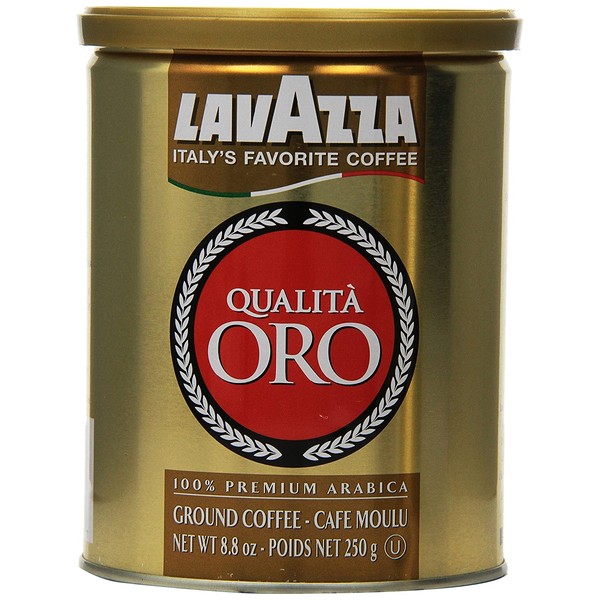 Lavazza Qualita Oro Ground Coffee, 8oz Cans (Pack Of 2)