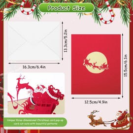 UOY Christmas card pop-up card, Christmas cards, 3D pop-up Christmas card, 3D Christmas cards with envelope for Christmas, holidays, birthdays